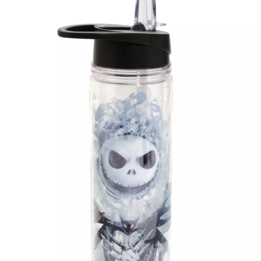 Disney The Nightmare Before Christmas Acrylic Water Bottle w/ Black Flip Top Lid